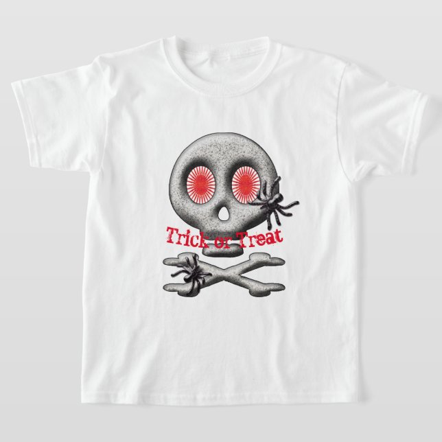 Camiseta Calavera de Halloween y arañas (Distribución)