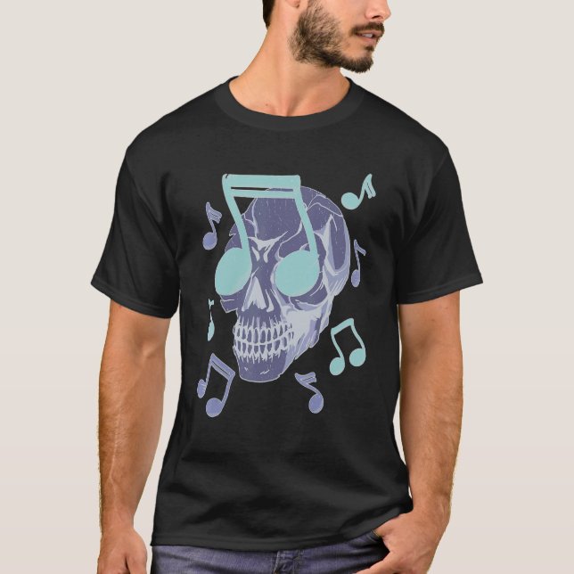 Camiseta Calavera De Hombres Con Gafas De Sol En Forma De N (Anverso)