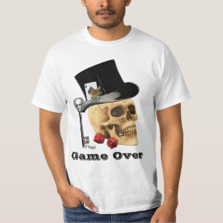 Camiseta Calavera de juego gótica, se acaba el juego