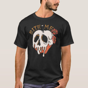 Camiseta Calavera de manzana derretida de Halloween Retro e