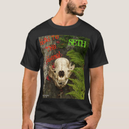 Camiseta Calavera de mapache viejo tronco con helechos y Mo