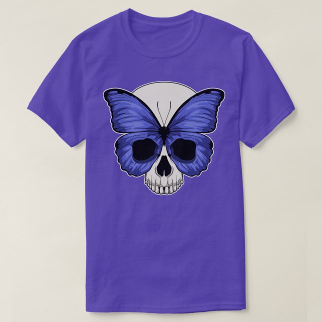 Camiseta Calavera de mariposa de Halloween (Diseño del anverso)