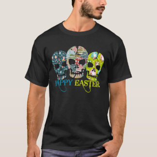 Camiseta Calavera De Pascua Con Retro De Huevos Para Hombre