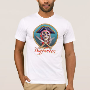 Camiseta Calavera de Pirata y Utensilios para Amantes del B