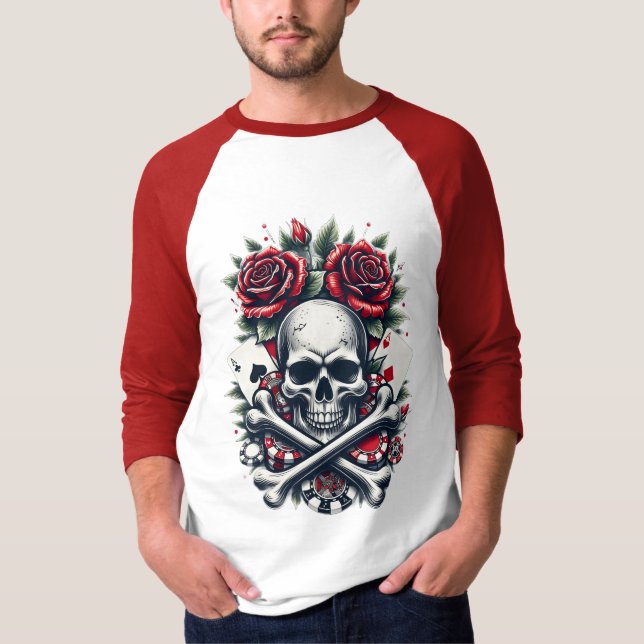 Camiseta Calavera de Poker (Anverso)