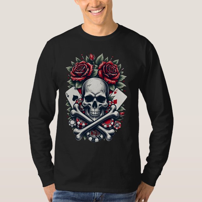 Camiseta Calavera de Poker (Anverso)
