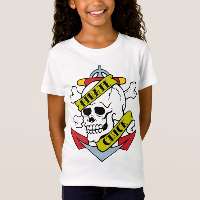 Camiseta Calavera de pollo pirata (Anverso)