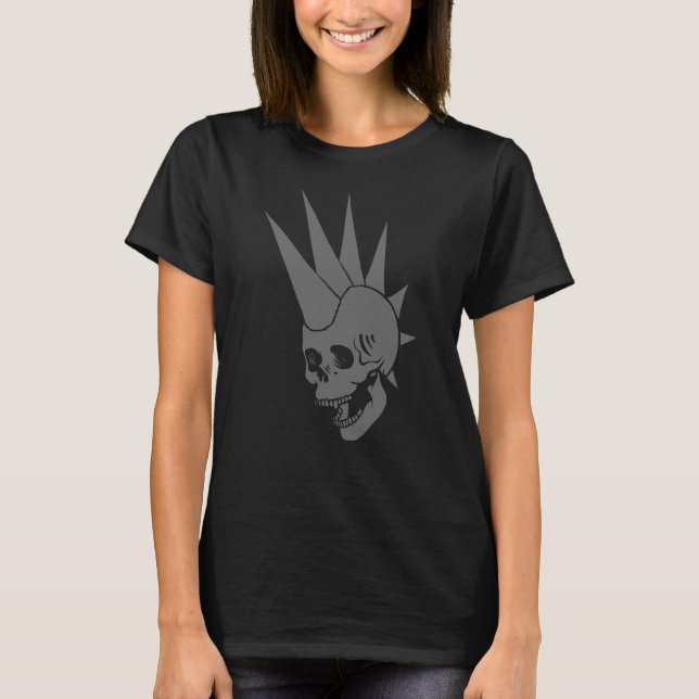 Camiseta Calavera de Punk de personalizable versión 2 (Anverso)