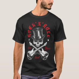 Camiseta Calavera de roca y rollo