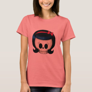 Camiseta Calavera de Rockabilly Chica