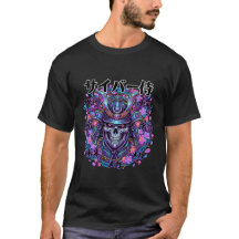Calavera de Samurái Cibernético Estética de Anime