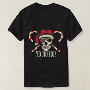 Camiseta Calavera de Santa Pirata Diseño Yo Ho Ho