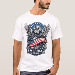 Camiseta Calavera de serpiente patriótica híbrido de bestia