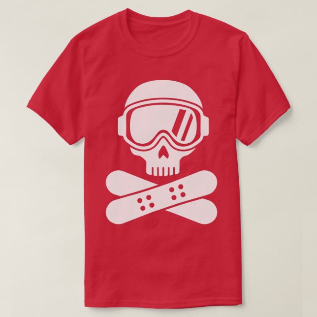 Camiseta Calavera de snowboard (Diseño del anverso)