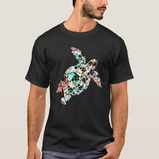 Camiseta Calavera de Tortuga Zombie Halloween Divertido Dis