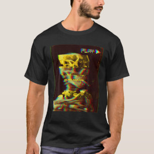 Camiseta Calavera De Un Skeleton Con Cajón De Cigarrillo En