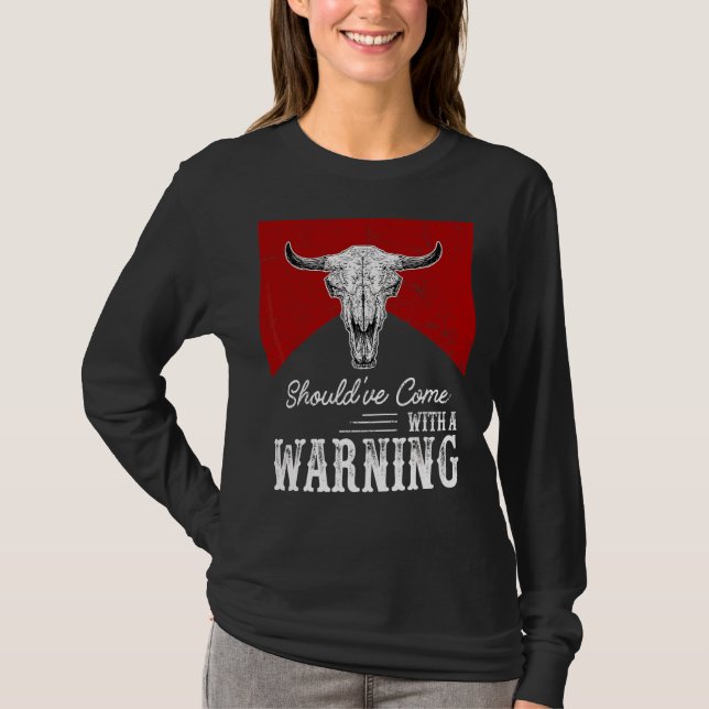 Camiseta Calavera de vaca debería haber venido con una adve (Anverso)