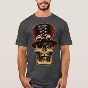 Camiseta Calavera de vapor con regalo de arte retro Gorra