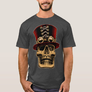 Camiseta Calavera de vapor con regalo de arte retro Gorra