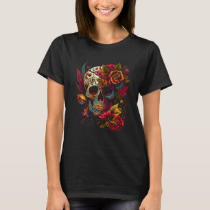 Camiseta Calavera de Vibrant Dia de los Muertos
