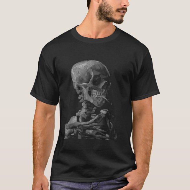 Camiseta Calavera de Vincent Van Gogh de una hebra de Skele (Anverso)