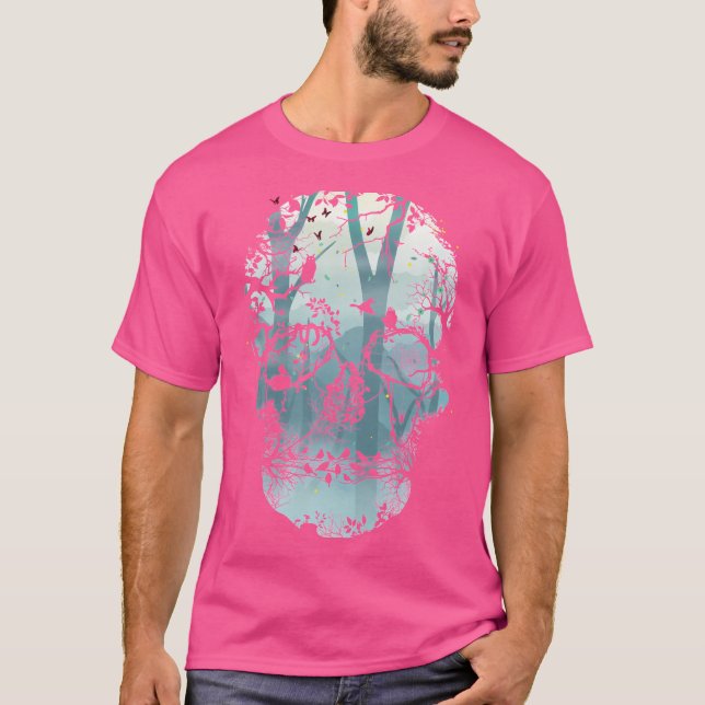 Camiseta Calavera del bosque oscuro (Anverso)