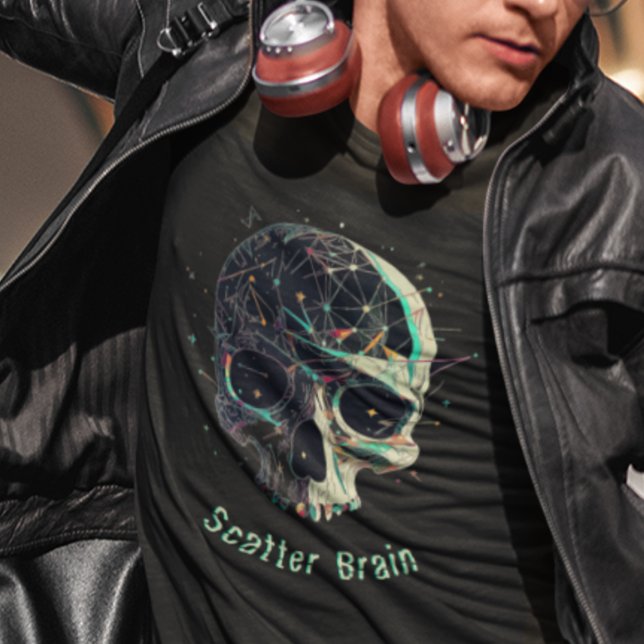 Camiseta Calavera del Cerebro dispersa - Calavera del pensa (Subido por el creador)