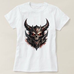 Camiseta Calavera demoníaca con cuernos