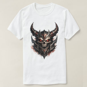 Camiseta Calavera Demoniaca con Cuernos