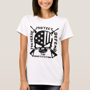 Camiseta Calavera Dolorosa Conservar, Proteger Y Defender L