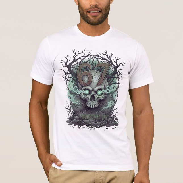 Camiseta Calavera embrujada 67 en el cementerio Twilight (Anverso)