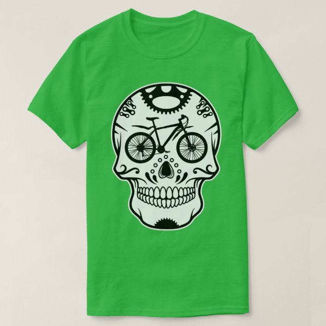 Camiseta Calavera en bicicleta (Diseño del anverso)