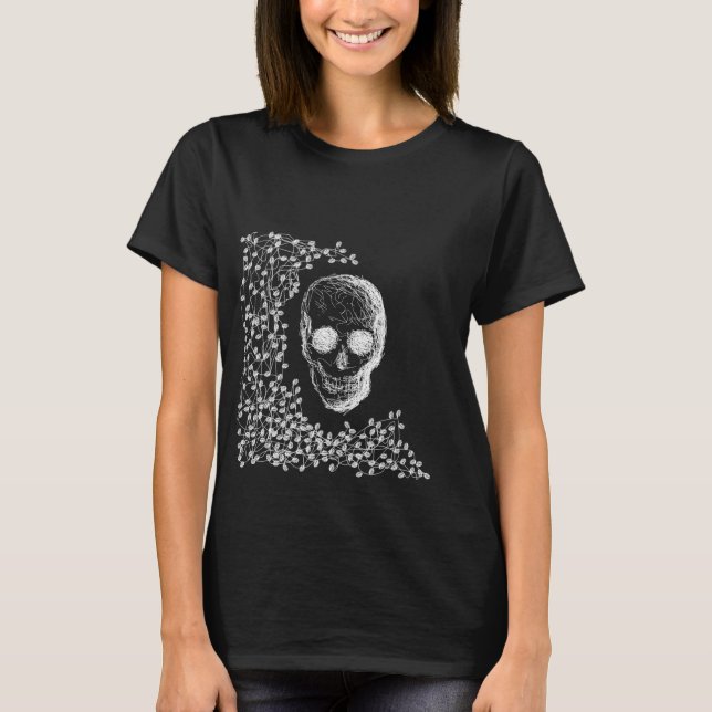 Camiseta Calavera, en blanco. (Anverso)