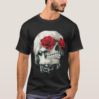 Camiseta Calavera en flor