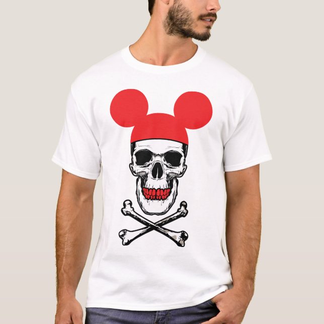 Camiseta Calavera en Gorra Personalizado Ratón-Oído con Hue (Anverso)