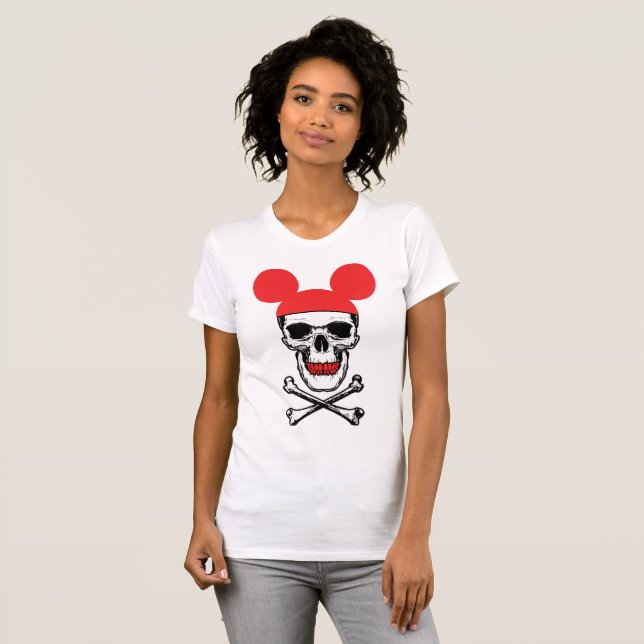 Camiseta Calavera en Gorra Personalizado Ratón-Oído con Hue (Anverso completo)