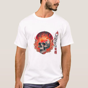 Camiseta Calavera en llamas