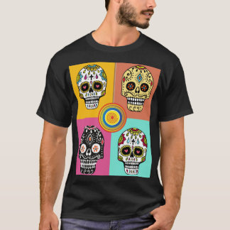 Camiseta Calavera en marcha, cráneos mexicanos de Guay