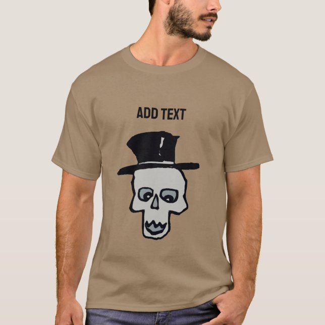 Camiseta Calavera en sombrero superior (Anverso)
