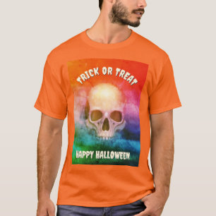 Camiseta Calavera espeluznante. Truco o trato. Halloween