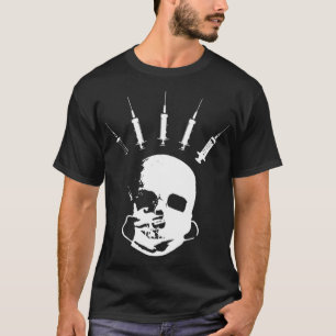 Camiseta Calavera esquelética de la corona de inyección con