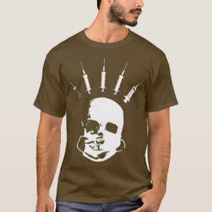 Camiseta Calavera esquelética de la corona de inyección con