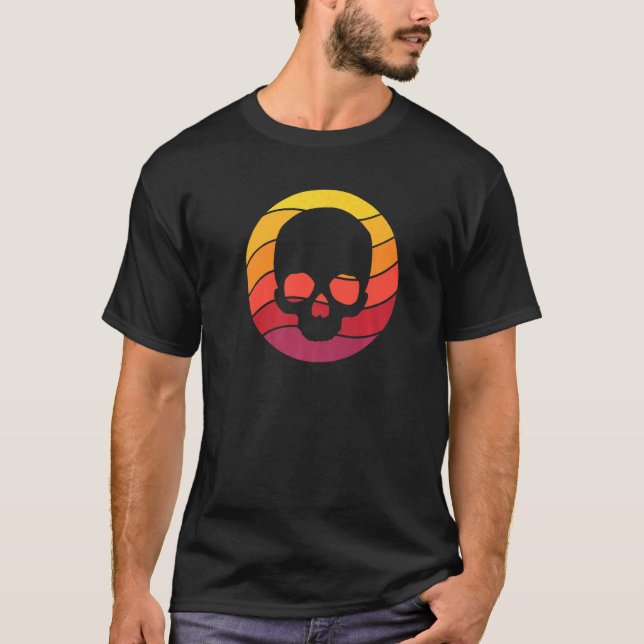 Camiseta Calavera estilo retro vintage (Anverso)