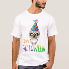 Camiseta Calavera fiesta con colorida Halloween