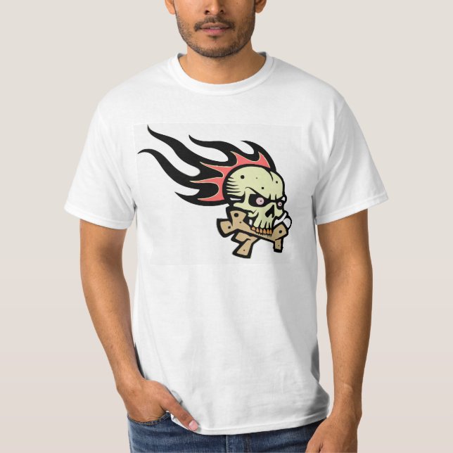 Camiseta Calavera flameada (Anverso)