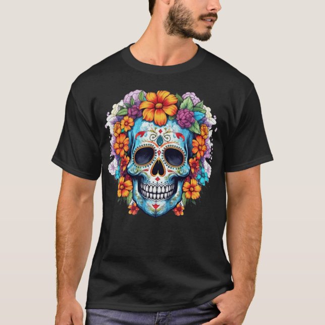 Camiseta Calavera floral 11 (Anverso)