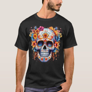Camiseta Calavera floral 12