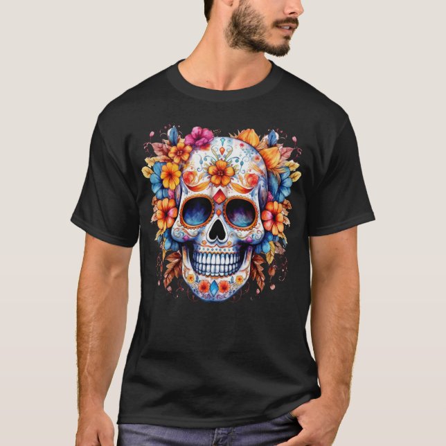 Camiseta Calavera floral 12 (Anverso)