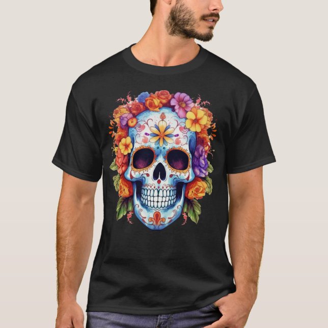 Camiseta Calavera floral 13 (Anverso)