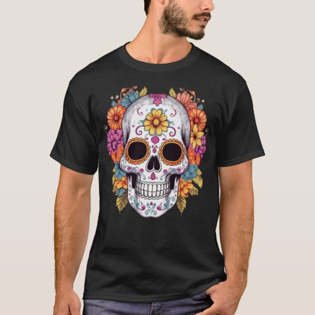 Camiseta Calavera floral 15 (Anverso)